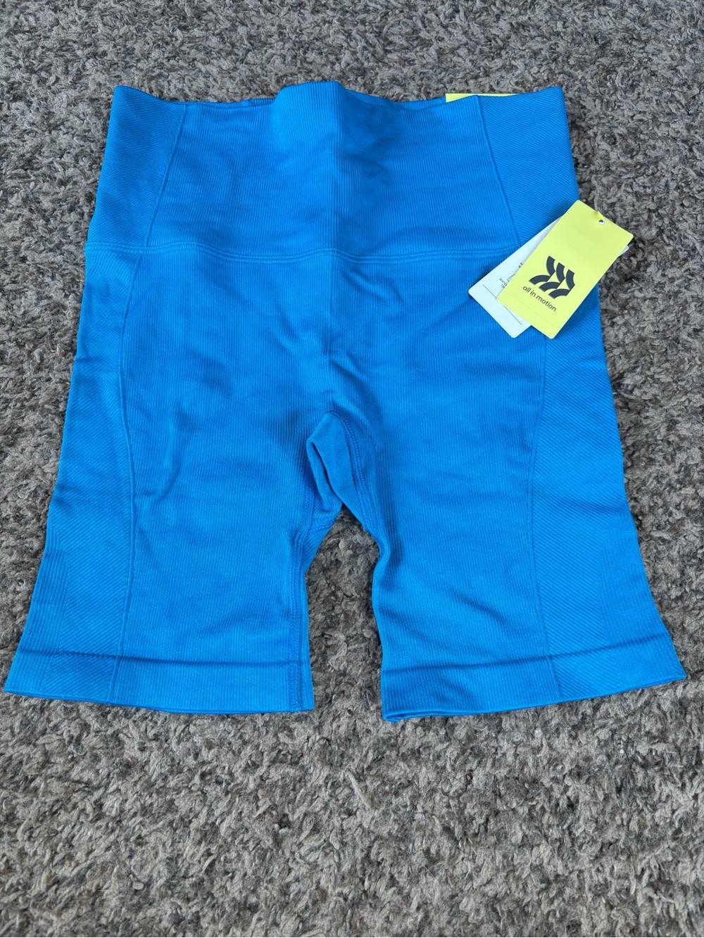all in motion NWT Women's Bright Blue High-Rise Bike Shorts